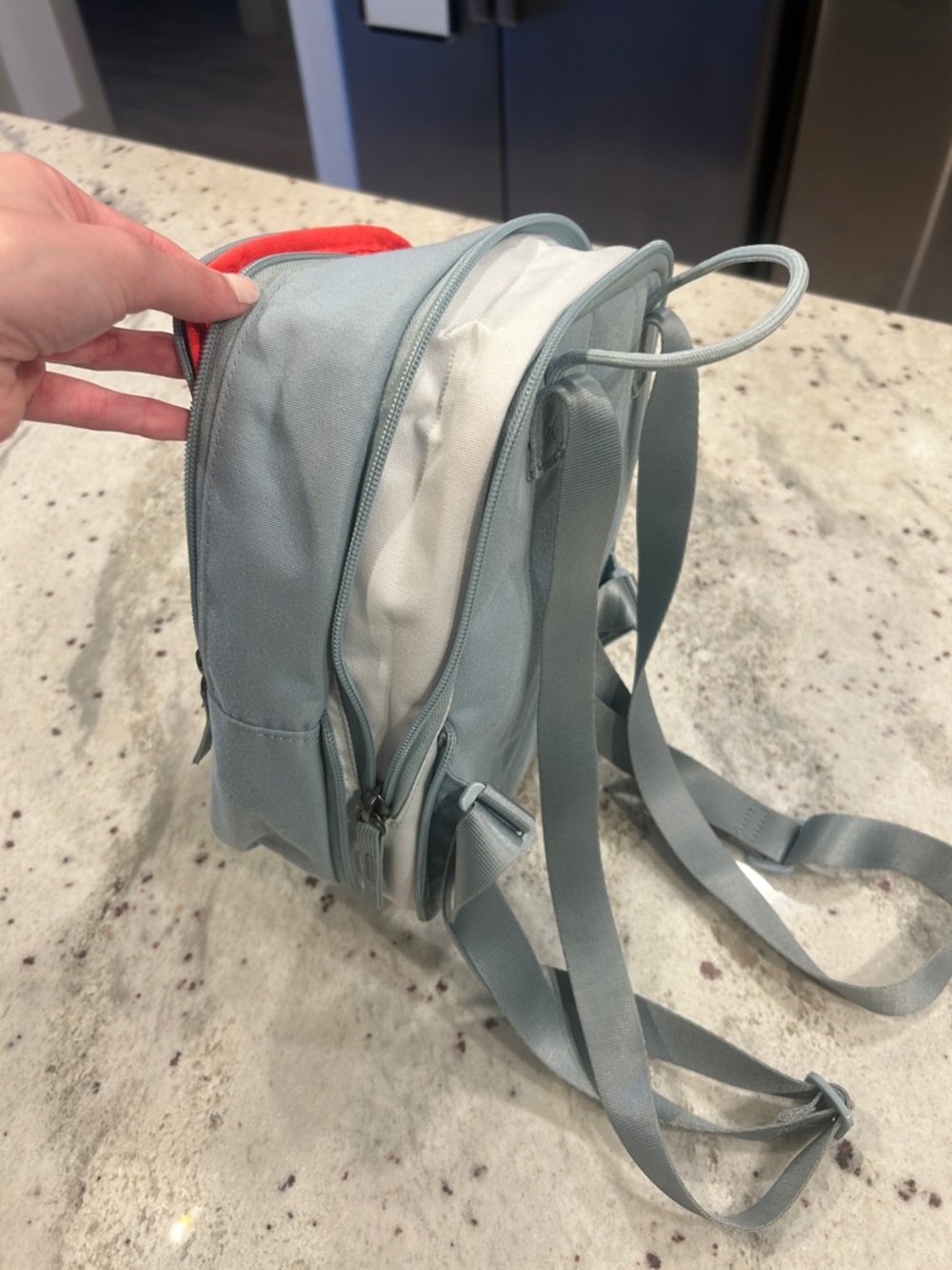 NIKE light Blue women’s purse mini backpack with pink interior - Picture 8 of 9